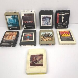 Lot of 9 Vintage 8-Track Tapes Stevie Wonder Boston Billy Joel Allman Brothers